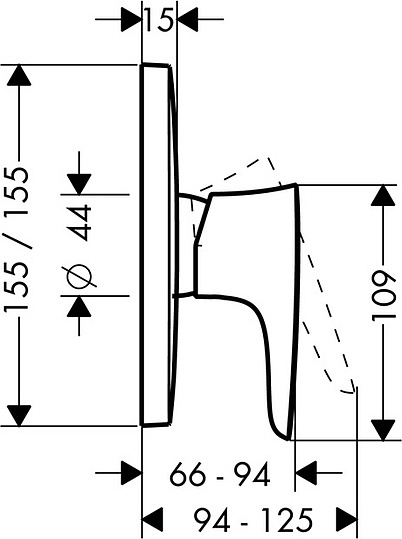 Смеситель Hansgrohe PuraVida 15665400 для душа