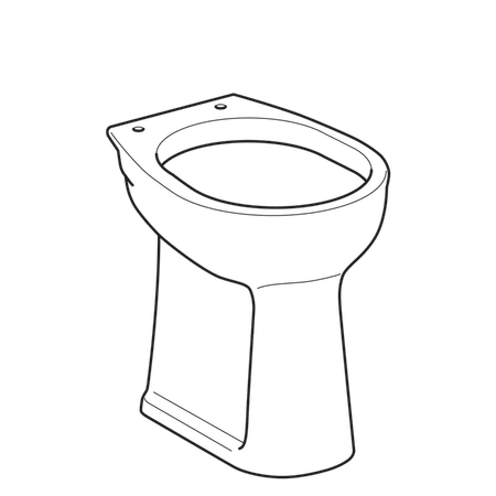 Унитаз напольный Geberit Vitalis, 6 л, 460 мм, горизонтальный выпуск 211105000