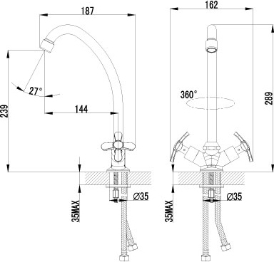 Смеситель Lemark Partner LM6544C для кухонной мойки