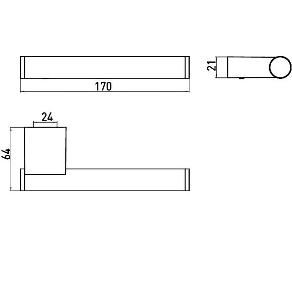 Бумагодержатель Emco System2 без крышки  3505 001 00