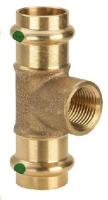 Тройник Sanpress, c SC-Contur 12x1/2x12, с внутренней резьбой, бронза,  290986