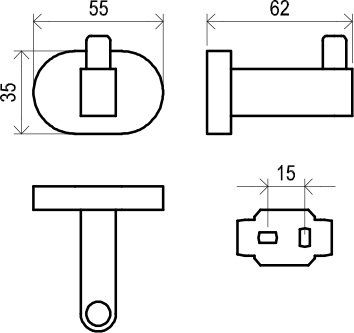Крючок одинарный Ravak CR 110.00 X07P320