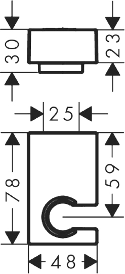 Настенный держатель Hansgrohe Porter E 28387000