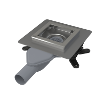 Сливной трап AlcaPlast APV110 из нержавеющей стали экстра низкий 130x130 Сливной трап AlcaPlast APV110 из нержавеющей стали экстра низкий 130x130