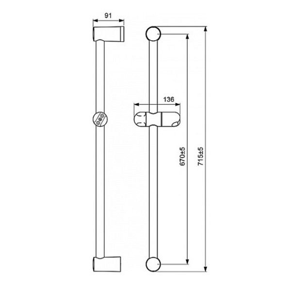 Душевая штанга Vidima ВидимаФреш M BA195AA