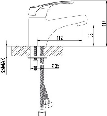 Смеситель Lemark Omega LM3106C для раковины