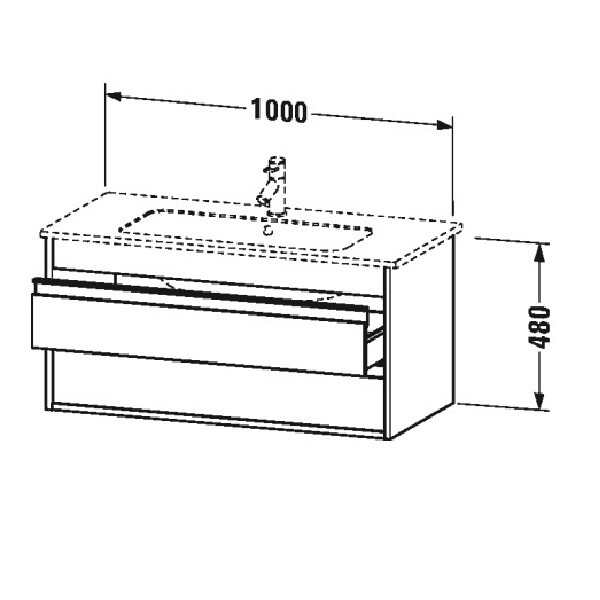 Тумба под раковину Duravit Ketho  цвет-сосна серебристая KT6430031031 hog2