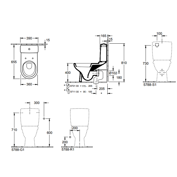 Унитаз Villeroy&Boch O'Novo материал-керамика, 565810R1