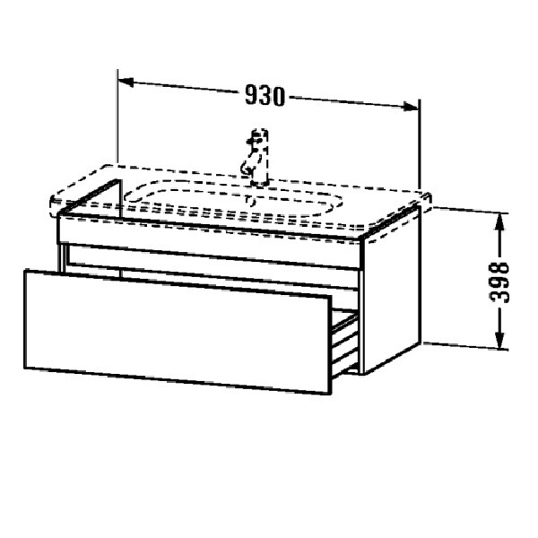 Тумба под раковину Duravit Durastyle  цвет-белый глянцевый DS638202222 hog2