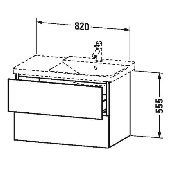 Тумба под раковину Duravit L-Cube  цвет-белый глянцевый LC624902222 hog2