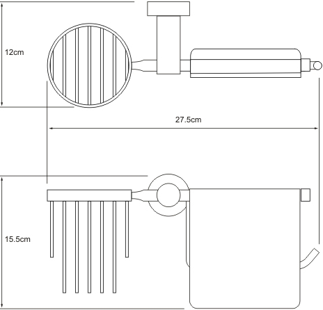 Держатель туалетной бумаги Wasserkraft Donau K-9459 с держателем освежителя воздуха