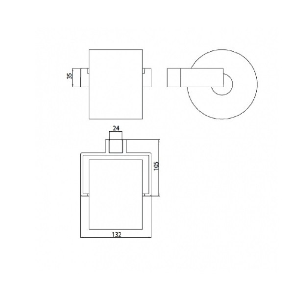 Бумагодержатель Emco Liaison с крышкой  1700 001 05