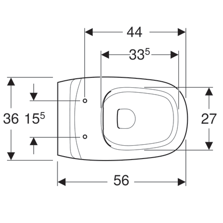 Унитаз подвесной безободковый Geberit Citterio, Rimfree  500.510.01.1