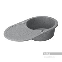 Мойка для кухни Aquaton Паола круглая с крылом серая 1A714032PA230 Мойка для кухни Aquaton Паола круглая с крылом серая 1A714032PA230