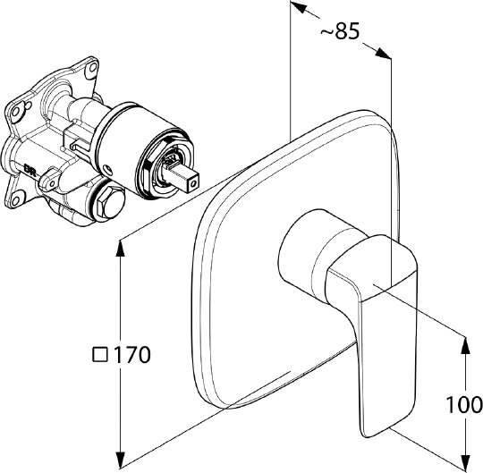 Смеситель Kludi Ameo 416550575 для душа