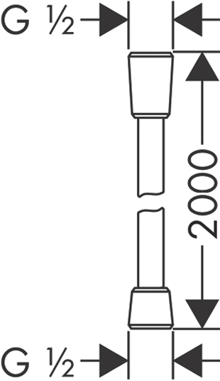 Душевой шланг Hansgrohe Comfortflex 2м 28169000