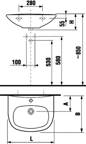 Раковина Jika Zeta 60 1039.2, 8103920001049