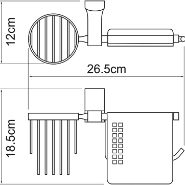 Держатель туалетной бумаги Wasserkraft Leine White K-5059White с держателем освежителя воздуха Держатель туалетной бумаги Wasserkraft Leine White K-5059White с держателем освежителя воздуха