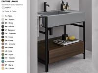 Раковина CIELO Narciso Mini  760 мм, материал-керамика, цвет-Cemento NALAMSX CM hog4