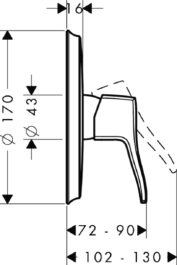 Смеситель Hansgrohe Metris Classic 31676000 для душа