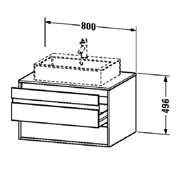 Тумба под раковину Duravit Ketho  цвет-дуб европейский KT665405252 hog2