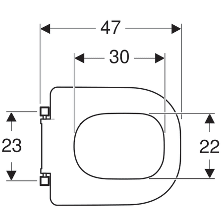 Сиденье для унитаза Geberit Renova Comfort, дизайн квадратный, крепление снизу 572840000