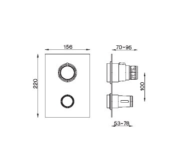 Смеситель для душа Cisal Less Minimal  LS 01850 3 21 hog