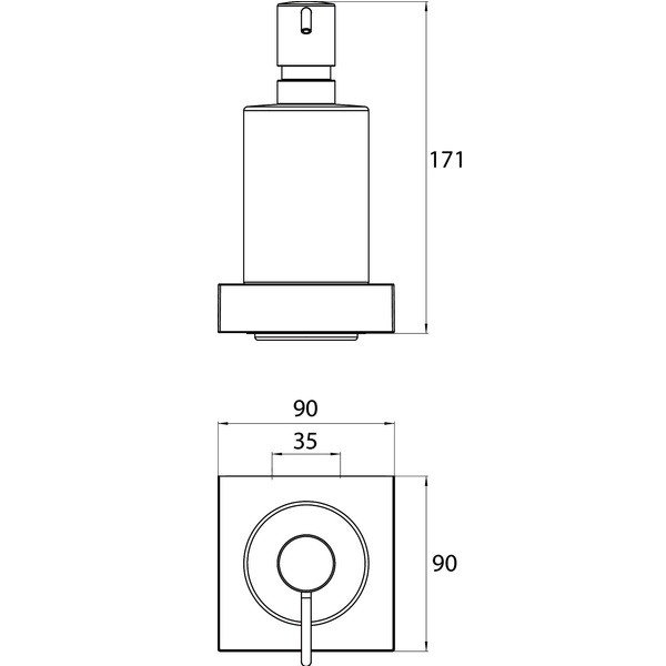 Дозатор для жидкого мыла Emco Liaison одинарный  1821 001 02