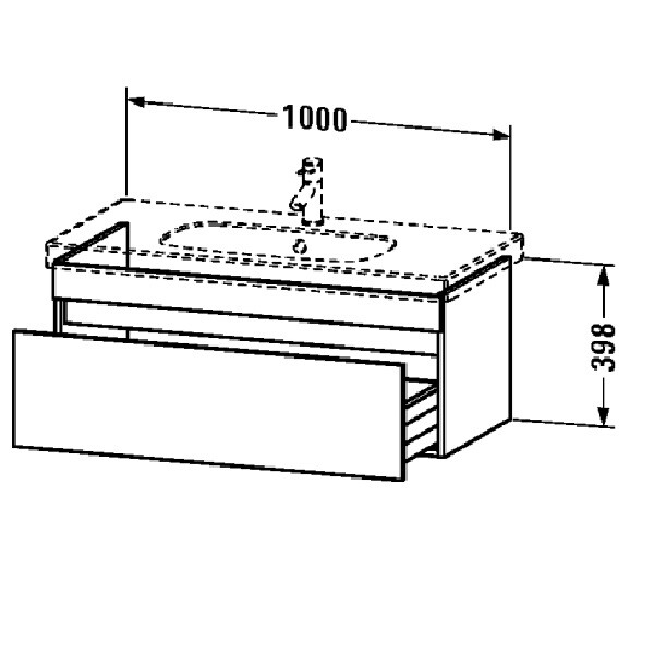 Тумба под раковину Duravit Durastyle  цвет-белый глянцевый DS638502222 hog2