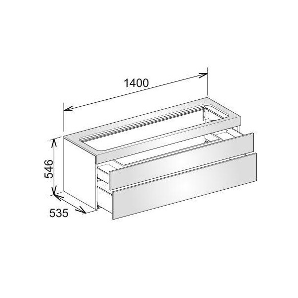 Тумба под раковину Keuco Edition 400  цвет-орех (walnut) 31561680000 hog2