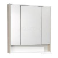Зеркальный шкаф Aquaton Рико 80 белый, ясень фабрик 1A215302RIB90