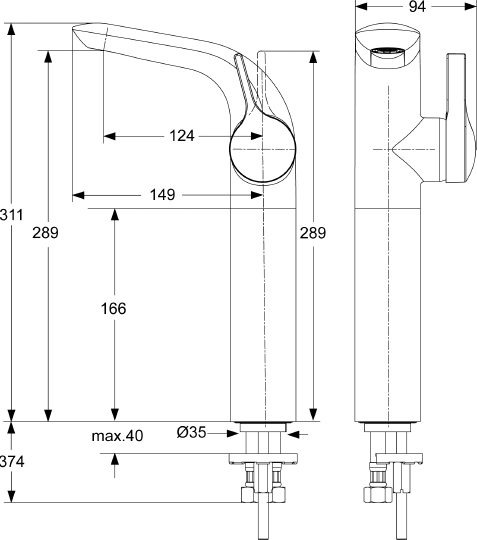 Смеситель Ideal Standard Melange A4266AA для раковины