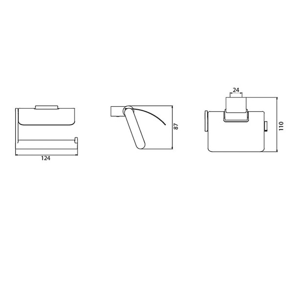 Бумагодержатель Emco System2 с крышкой  3500 001 06
