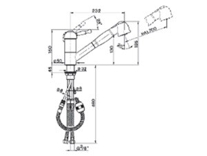 Смеситель для кухни Cisal Arcana Empress с вытяжным носом  EM 00257 0 21 hog1