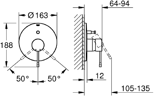 Смеситель Grohe Essence New 19285EN1 для ванны с душем