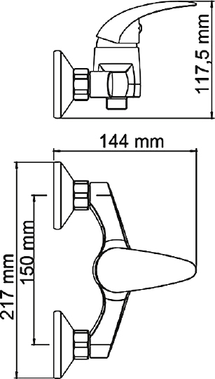 Смеситель Wasserkraft Isen 2602 для душа