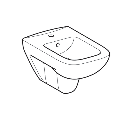 Биде Geberit Renova Nr.1 Plan  материал-, цвет-белый 232150000