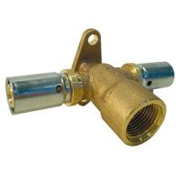 Тройник-переход прессовый, Oventrop, Cofit P, В, 20, 20, 1/2", бронза (RX), длинная  1517245