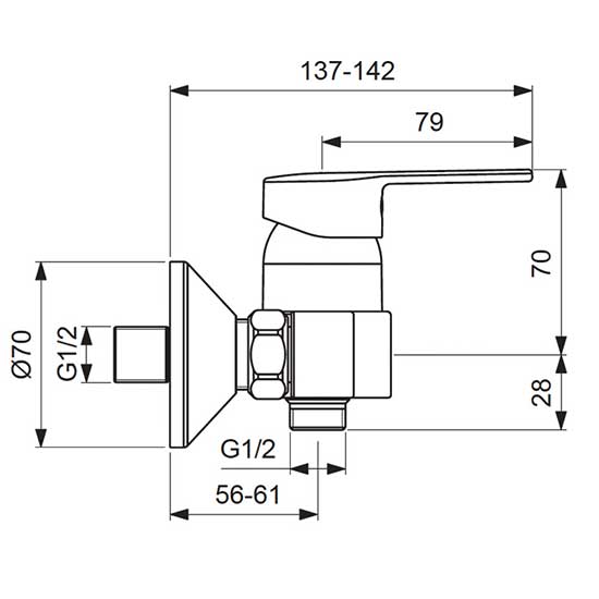 Смеситель Vidima Logik BA278AA для душа