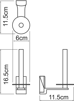 Держатель туалетной бумаги Wasserkraft Exter K-5297