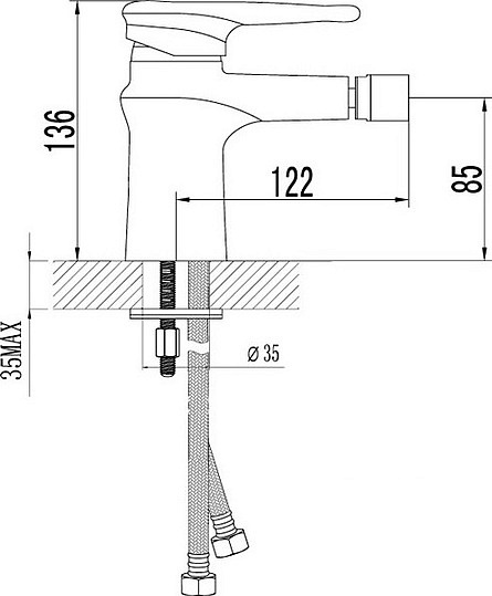 Смеситель Lemark Status LM4408C для биде Смеситель Lemark Status LM4408C для биде