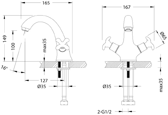Смеситель Lemark Flora LM0106C для раковины