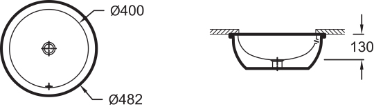 Рукомойник Jacob Delafon Vox встраиваемый снизу EYK102-00