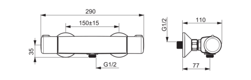 Термостат Oras Nova 7460U для душа