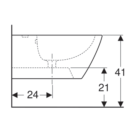 Биде подвесное Geberit Smyle Square 500.209.01.1