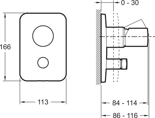 Смеситель Jacob Delafon Toobi E98719-CP для ванны с душем