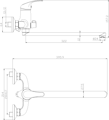 Смеситель Rossinka Y Y35-32 универсальный