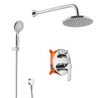 Душевой комплект со встраиваемым смесителем (с монтажным боксом) и верхним душем Swedbe Platta 5538