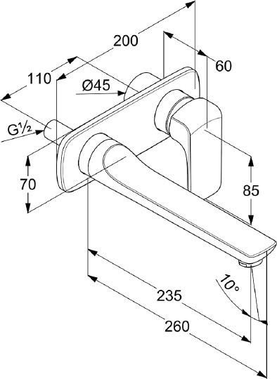 Смеситель Kludi Ameo 412450575 для раковины