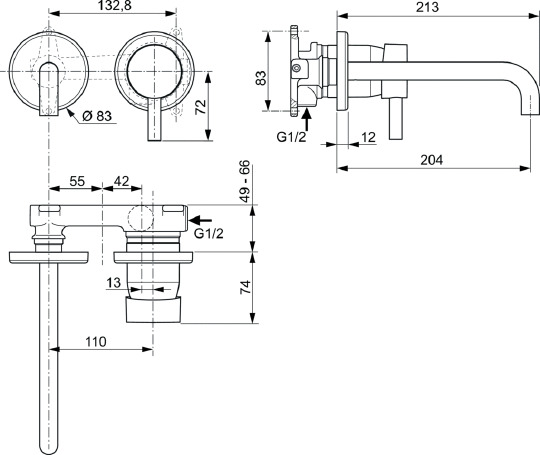 Смеситель Ideal Standard Ceraline A6938AA для раковины